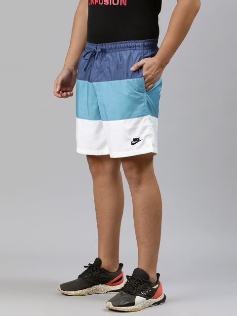 

Nike Men Blue Colourblocked AS M NSW CE SHORT WVN NVLTY Regular Fit Sports Shorts