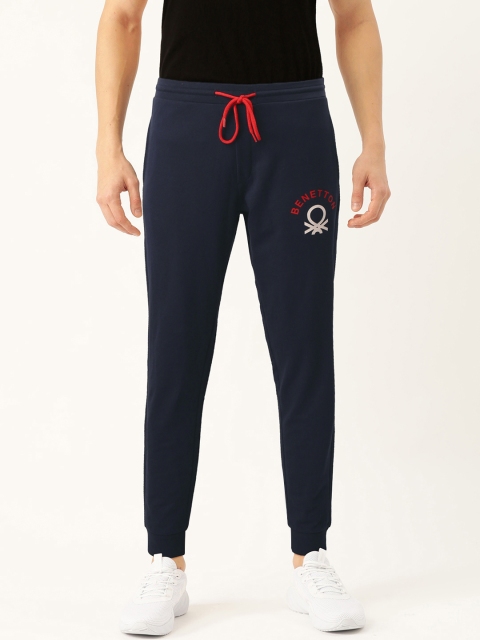 

United Colors of Benetton Men Navy Blue Solid Joggers