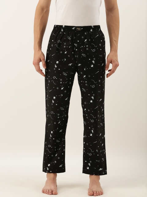 

Urban Dog Men Black & White Printed Pure Cotton Lounge Pant