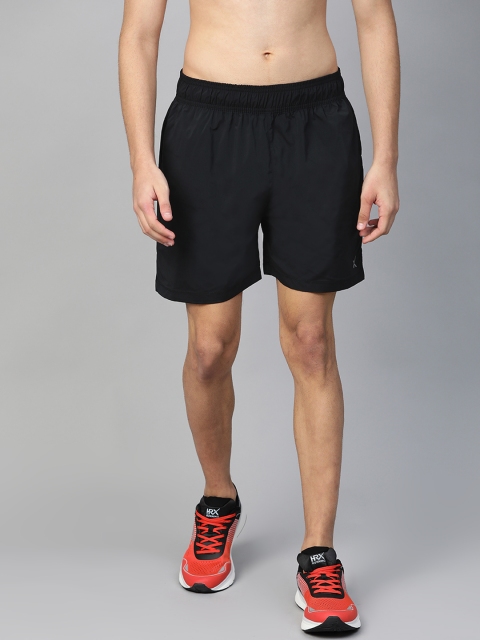 

HRX by Hrithik Roshan Men Black Rapid Dry Antimicrobial Solid Regular Fit Running Shorts