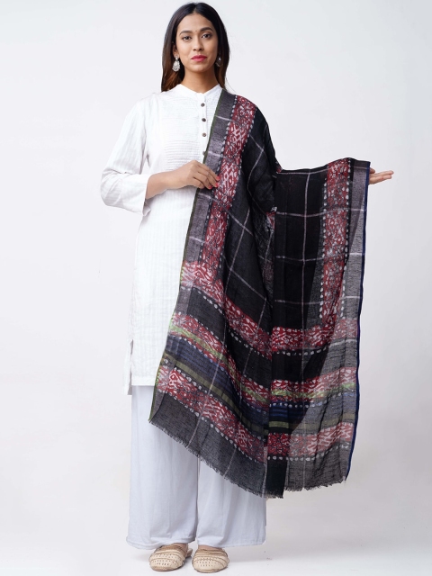 

Unnati Silks Black Printed Sustainable Dupatta