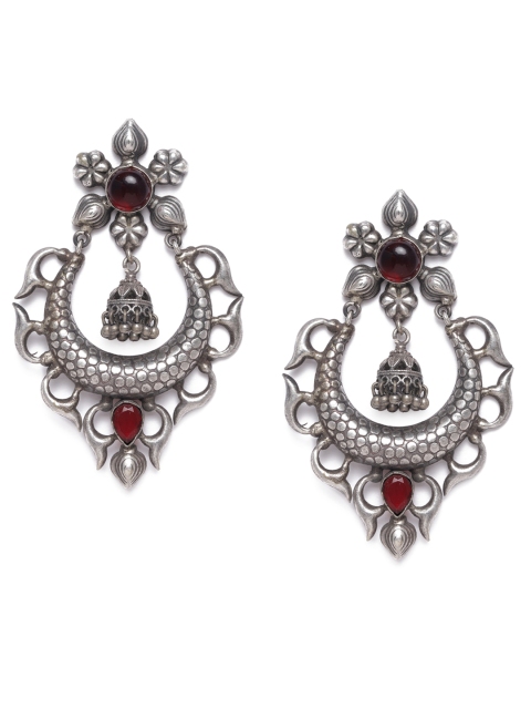 

VIDRUKARIH Silver-Toned Classic Drop Earrings