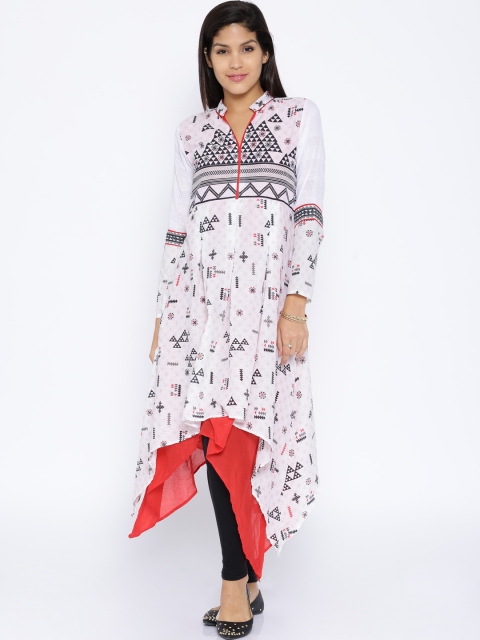 

BIBA Off-White Printed Kurta