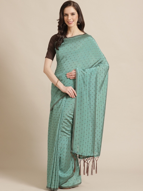 

Saree mall Green Woven Design Saree