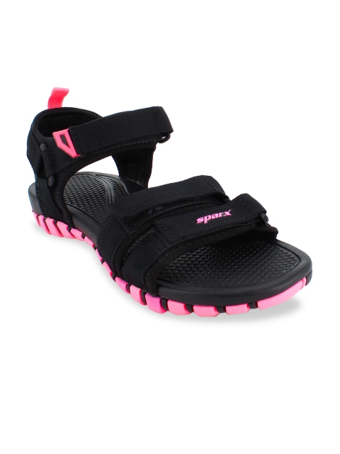 

Sparx Women Black & Pink Sports Sandals