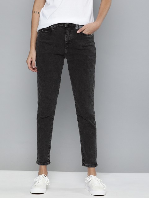 

Mast & Harbour Women Black Skinny Fit Mid-Rise Clean Look Jeans
