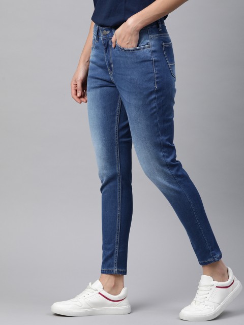 

Mast & Harbour Women Blue Skinny Fit Mid-Rise Clean Look Stretchable Jeans