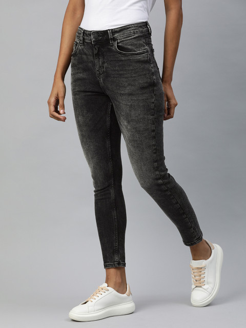 

Mast & Harbour Women Black Regular Fit Mid-Rise Clean Look Jeans
