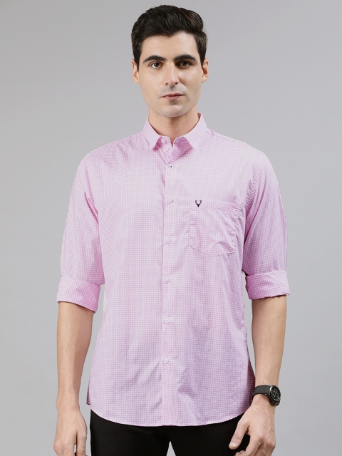 

Allen Solly Men Pink & White Regular Fit Checked Casual Shirt