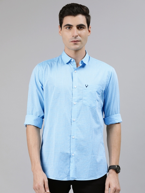 

Allen Solly Men Blue & White Regular Fit Checked Casual Shirt