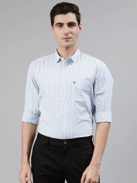 

Allen Solly Men White & Green Regular Fit Checked Smart Casual Shirt