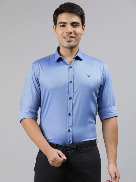 

Allen Solly Men Blue Regular Fit Striped Smart Casual Shirt