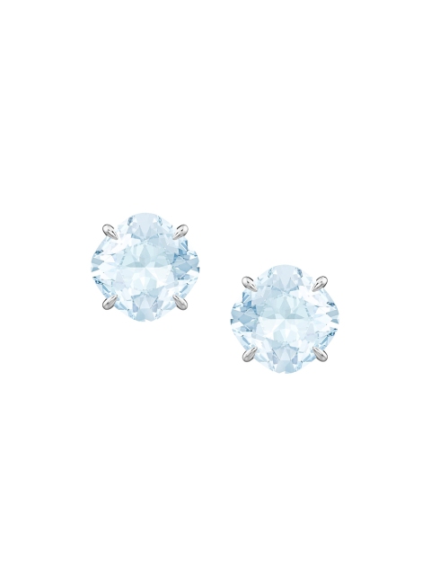 

SWAROVSKI Blue & Rhodium-Plated Mix Pe Sml Lazo Rhs Circular Studs