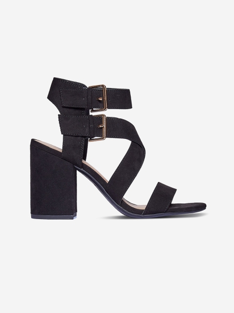

DOROTHY PERKINS Women Black Solid Blocked Heel Gladiators