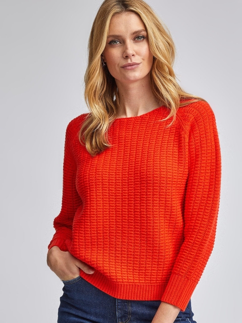 

DOROTHY PERKINS Women Red Self-Striped Pullover