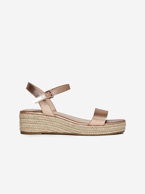 

DOROTHY PERKINS Women Rose Gold-Toned Solid Wedges