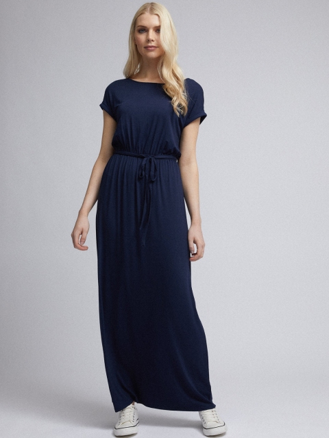 

DOROTHY PERKINS Women Navy Blue Solid Maxi Dress With Belt