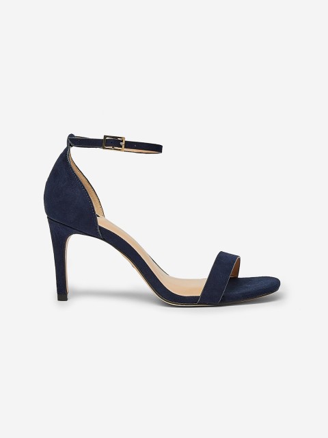 

DOROTHY PERKINS Women Navy Blue Wide Fit Solid Open-Toe Heels