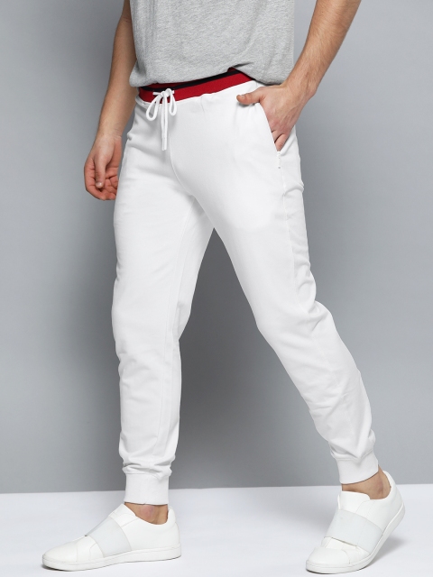 

Mast & Harbour Men White Solid Joggers