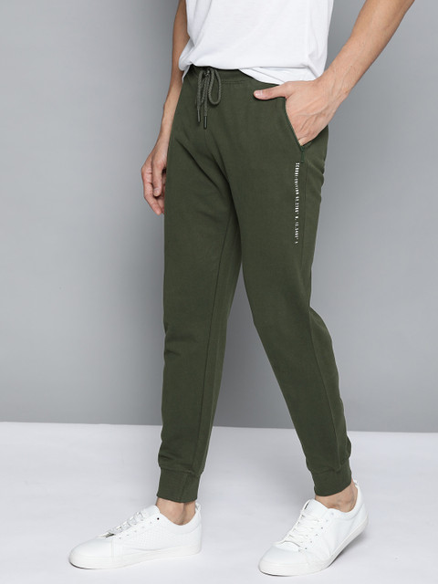 

Mast & Harbour Men Olive Green Solid Joggers