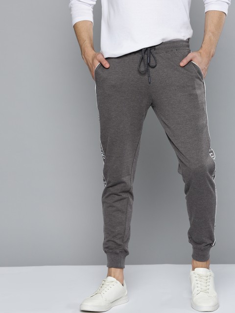 

Mast & Harbour Men Charcoal Grey Solid Joggers