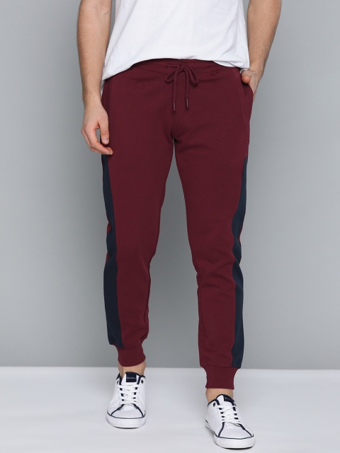 

Mast & Harbour Men Maroon Solid Straight Fit Joggers
