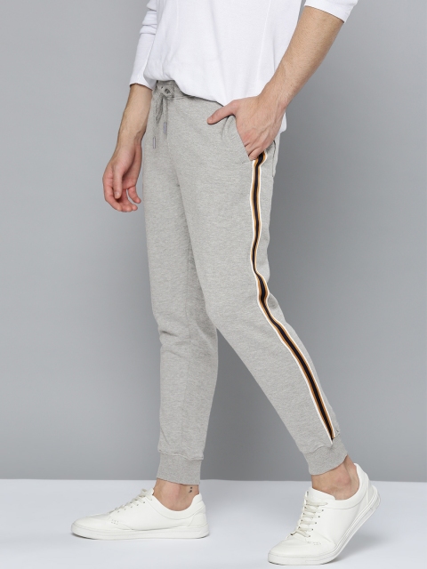 

Mast & Harbour Men Grey Melange Solid Joggers