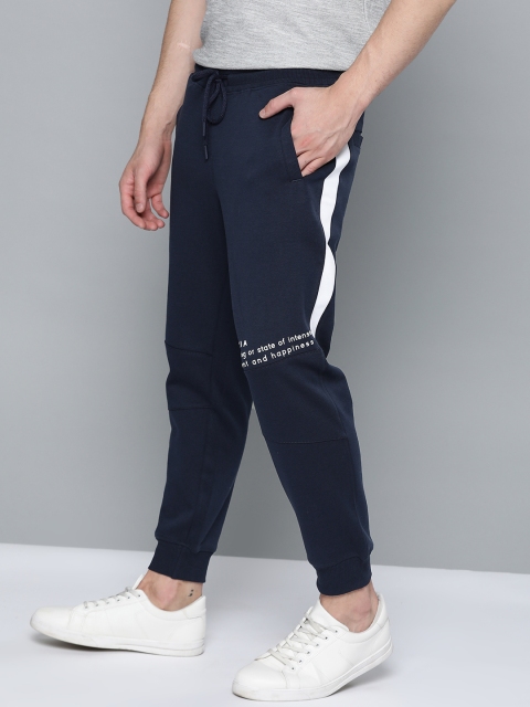 

Mast & Harbour Men Navy Blue Printed Joggers