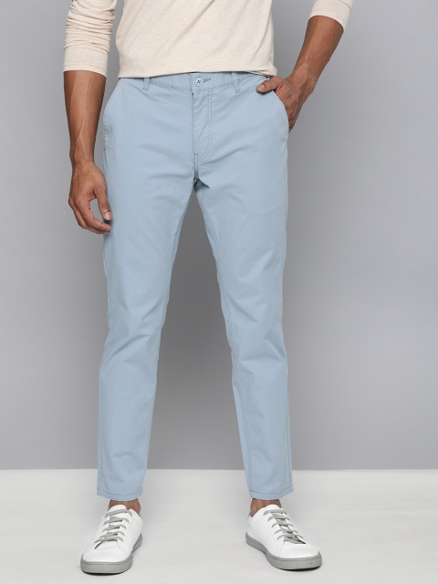 

Mast & Harbour Men Blue Slim Fit Solid Chinos