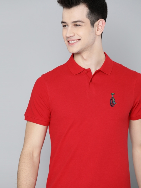 

Mast & Harbour Men Red Solid Polo Collar T-shirt