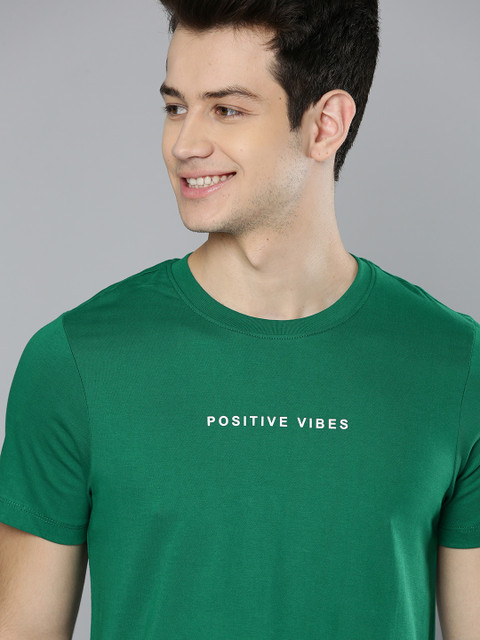 

Mast & Harbour Men Green Printed Detail Round Neck T-shirt