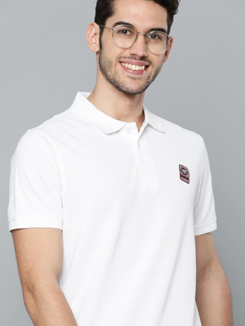 

Mast & Harbour Men White Solid Polo Collar T-shirt