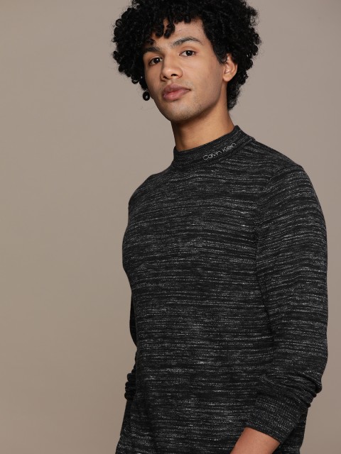

Calvin Klein Jeans Men Black & White Heather Pullover Sweater