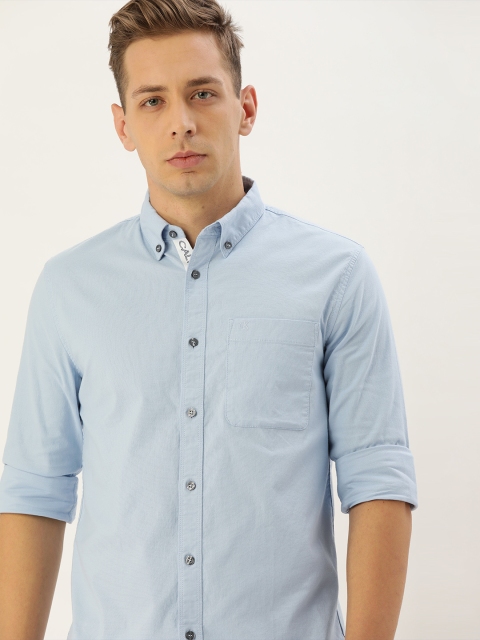 

Calvin Klein Jeans Men Blue Slim Fit Solid Casual Shirt