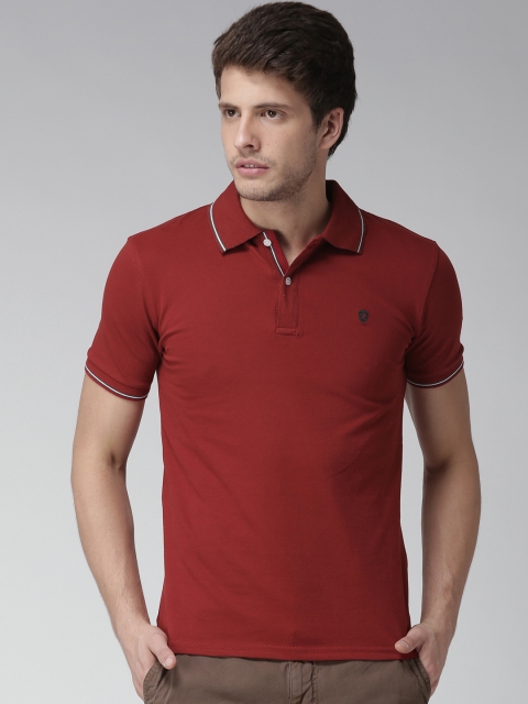 Celio Maroon Polo T-shirt available at myntra for Rs.779