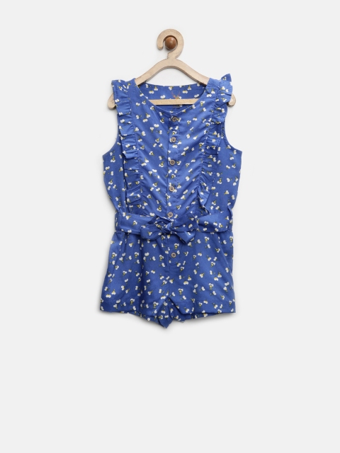 

Allen Solly Junior Girls Blue Floral Print Playsuit