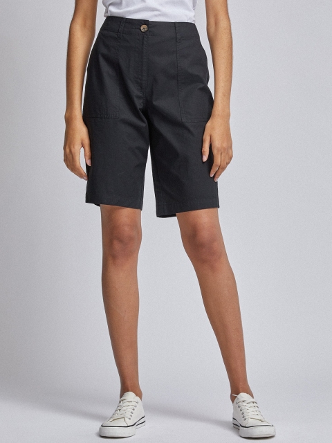 

DOROTHY PERKINS Women Black Solid Regular Fit Shorts
