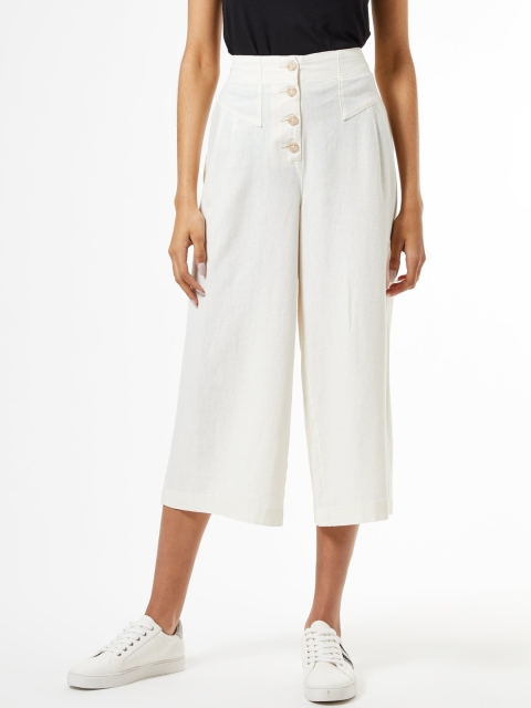 

DOROTHY PERKINS Women Off-White Regular Fit Solid Culottes