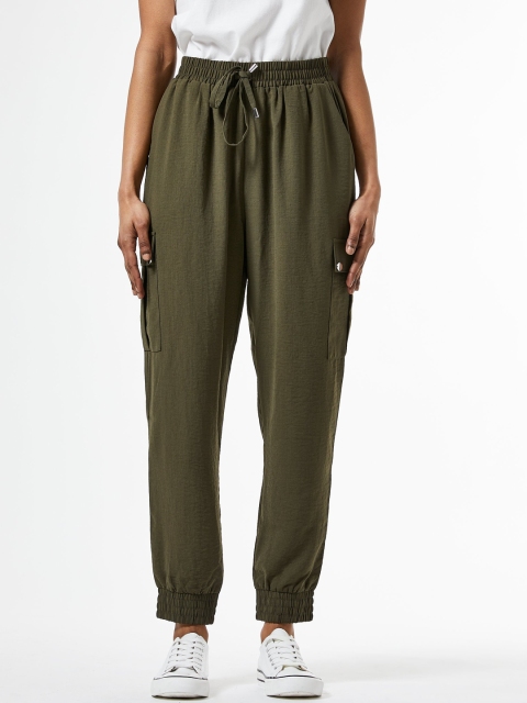 

DOROTHY PERKINS Women Olive Green Petite Fit Solid Joggers