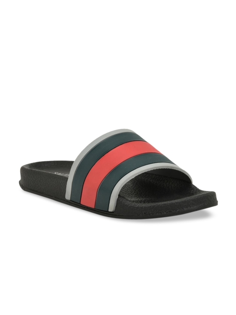 

SALARIO Women Green & Red Striped Sliders