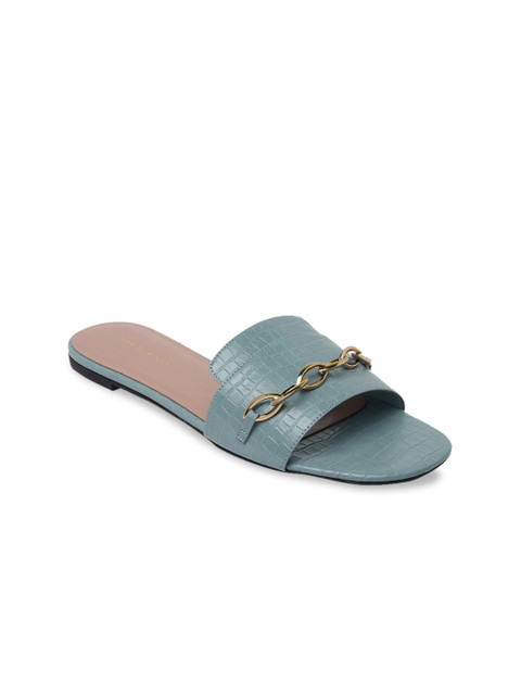 

CHARLES & KEITH Women Blue Solid Open Toe Flats