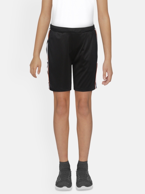 

HRX by Hrithik Roshan Boys Black Solid Regular Fit Knitted Rapid-Dry Football Shorts