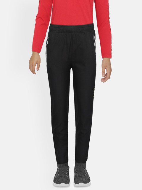 

HRX by Hrithik Roshan Boys Black Solid Antimicrobial Rapid-Dry Active Track Pants
