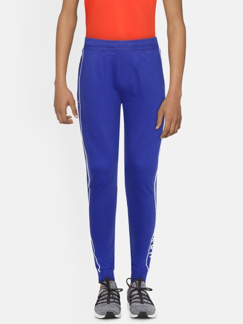 

HRX by Hrithik Roshan Boys Dazzling Blue Solid Slim Fit Bio-Wash Lifestyle Jogger