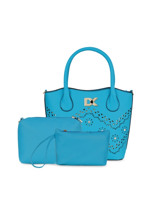 

Diana Korr Blue Solid Shoulder Bag With 2 Pouch