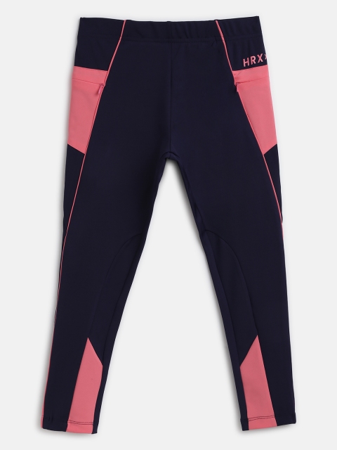 

HRX by Hrithik Roshan Girls Eclipse Regular Fit Rapid-Dry Lycra Active Tights, Black