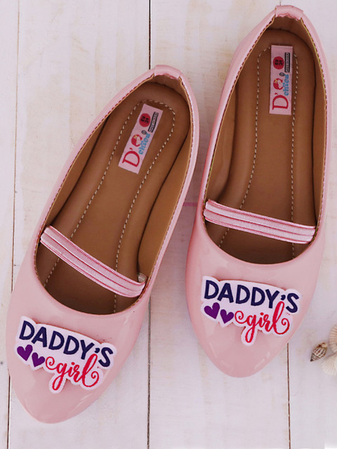 

DChica Girls Pink Applique Ballerinas