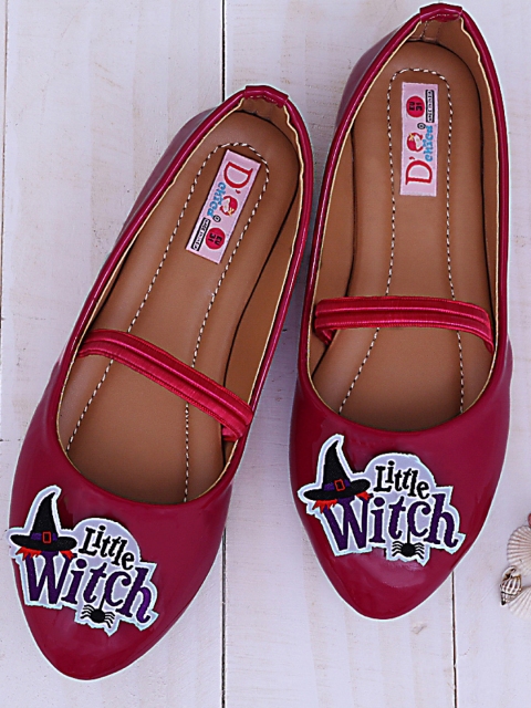 

DChica Girls Fuchsia The Witches & Wizards Textured Ballerinas