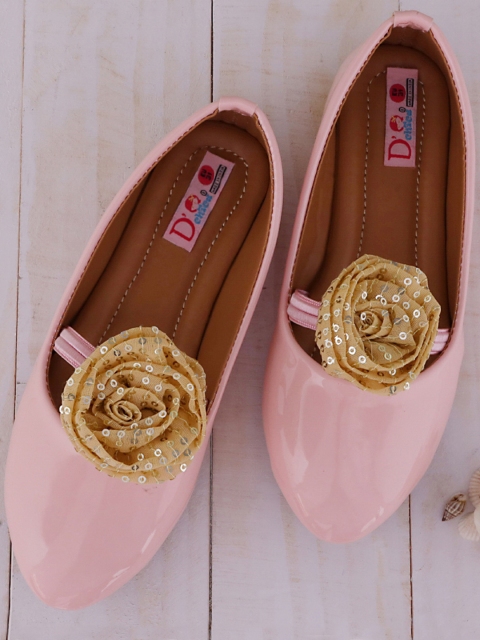 

DChica Girls Pink Solid Ballerinas