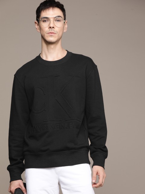 

Calvin Klein Jeans Men Black Embossed Sweatshirt
